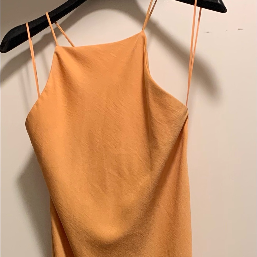 Light orange satin dress